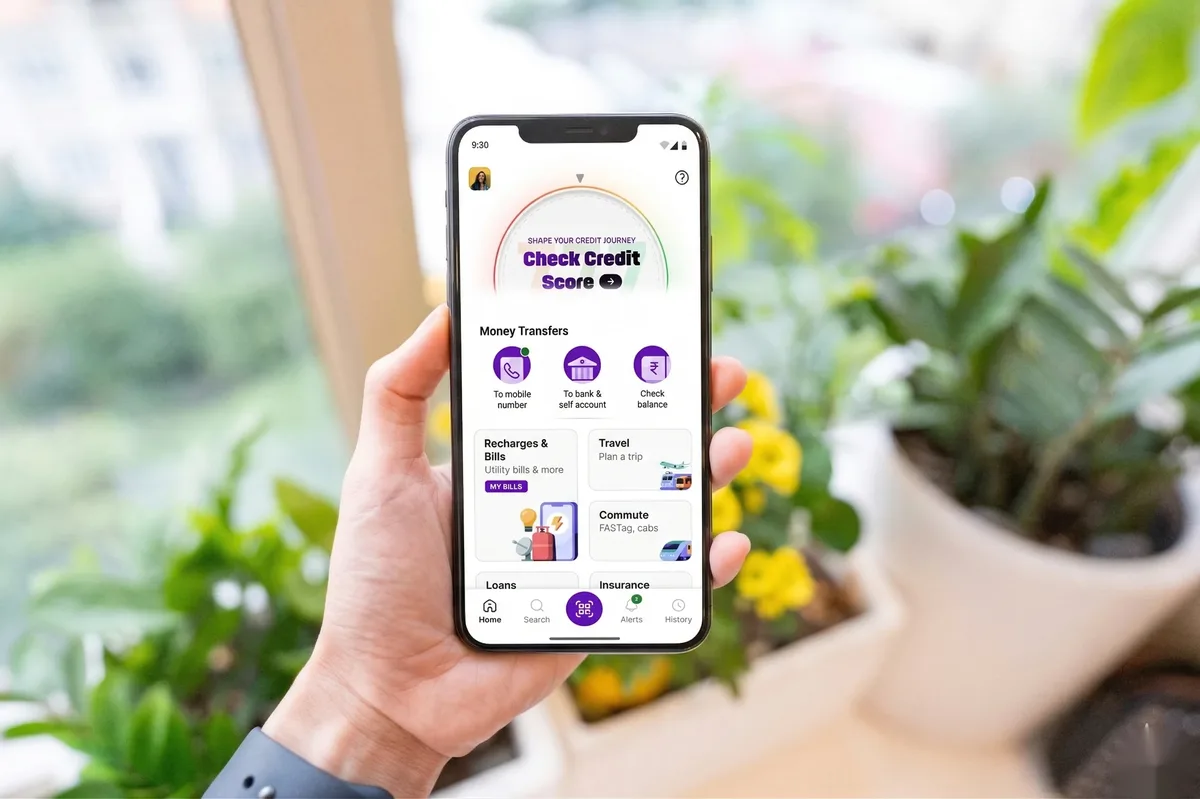 PhonePe app on phone